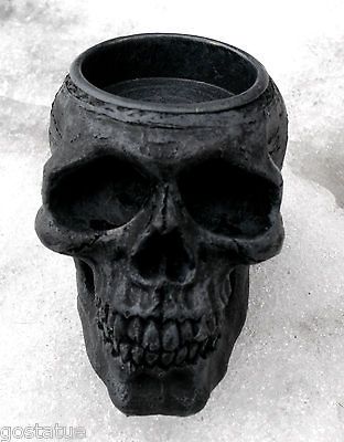 latex only skull candleholder concrete plaster mold