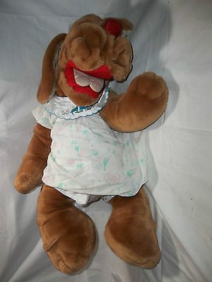 Ganz Bros Brown LARGE Dressed Girl Wrinkles Dog 28