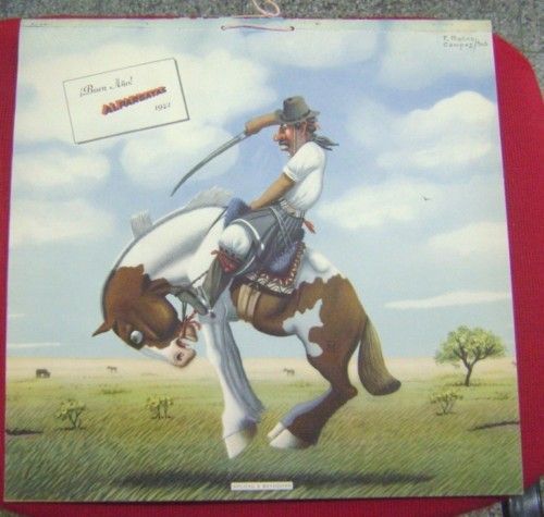 Molina Campos Argentina Alpargatas Calendar Gauchos 42 L@@K