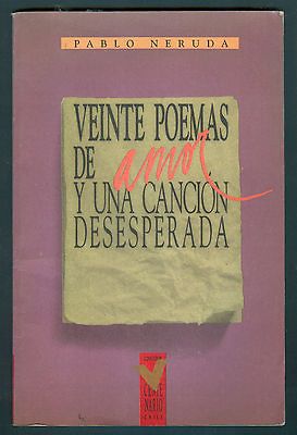 NERUDA BOOK VEINTE POEMAS DE AMOR Y UNA CANCION DESESPERADA PEHUEN ED