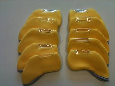 GOLF IRON HEAD COVER FIT CALLAWAY L&R 10 ITEM Yellow