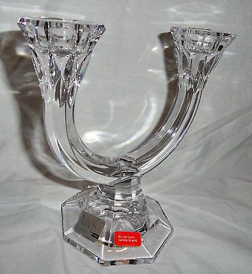 Mikasa 2 Arm Crystal Candelabra NIB