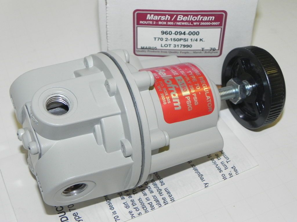 NIB MARSH/BELLOFRA M 960 094 000 PRESSURE REGULATOR 1/4 INCH 2 150 PSI