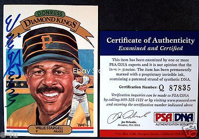 WILLIE STARGELL Signed 1982 Donruss Diamond Kings #8 Auto PSA/DNA