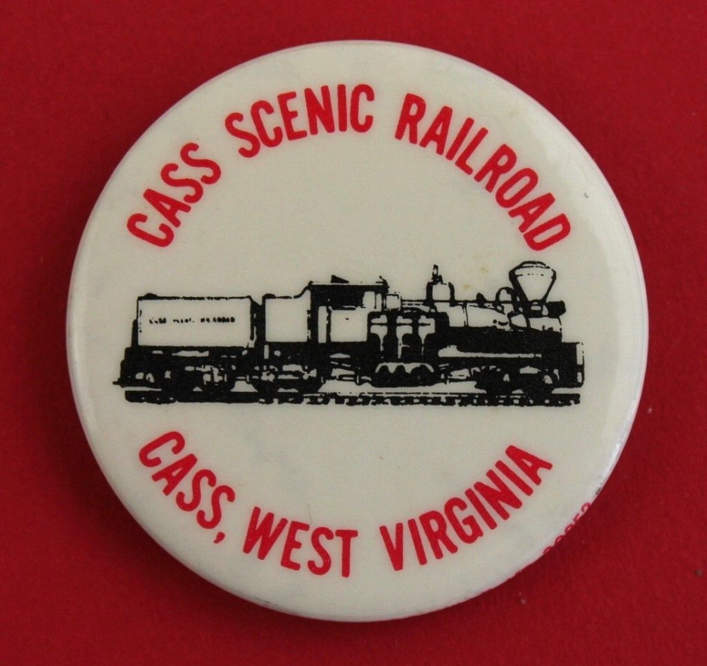 Vintage CASS Scenic Railroad West Virginia Button/Pin Back Pinback