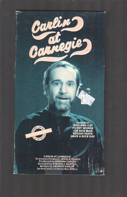 CARLIN AT CARNEGIE dog and cat, filthy words stand up comic~RARE VHS
