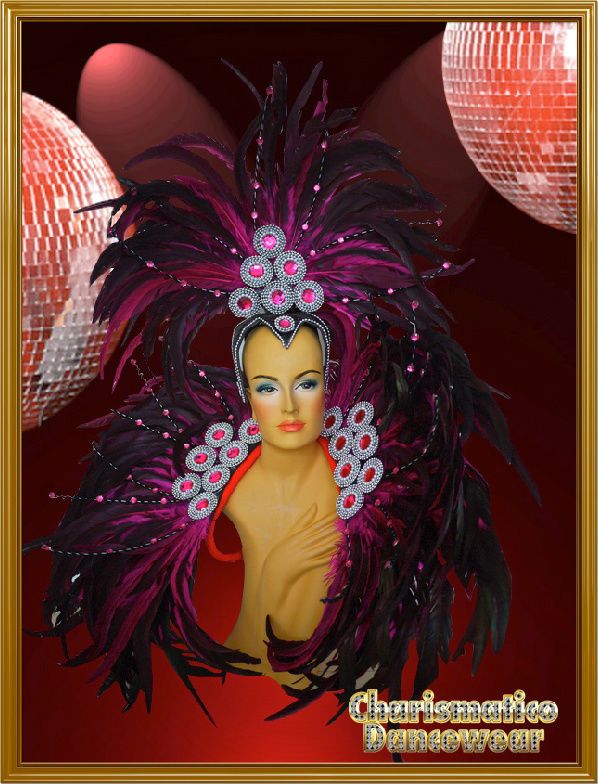 Fuchsia DRAG QUEEN TRANSVESTITE Feather SAMBA RIO CARNIVAL COLLAR