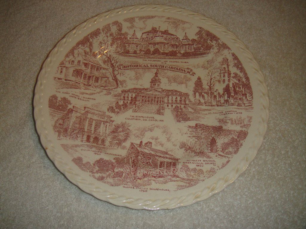 Historical Scenes Of South Carolina Plate The Palmetto State