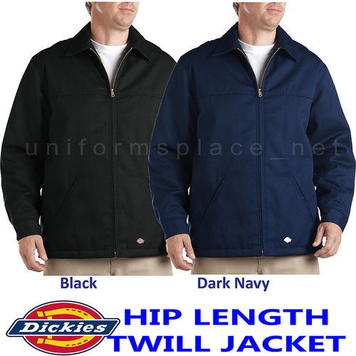 New Mens DICKIES TWILL WORK JACKETS Black Navy Big Sz