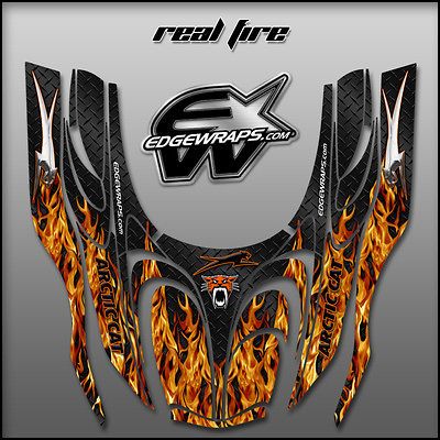 NEW ARCTIC CAT ZR 600, 500 fits 01 05 snowmobile graphics   real fire