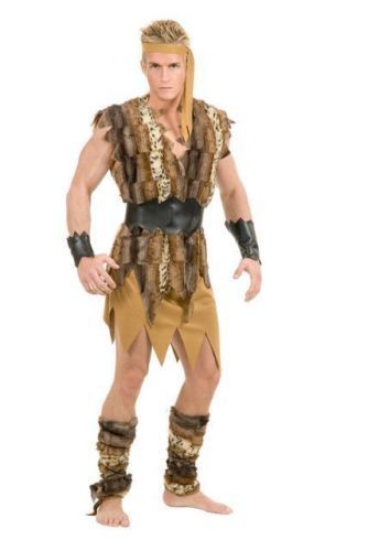 CAVEMAN barbarian deluxe adult mens halloween costume L