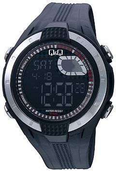 NEW Q&Q by Citizen Mens Wrist Watch Black M040J001Y Digital 10 YEAR