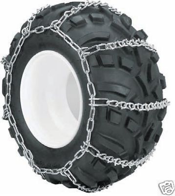 NEW ATV TIRE CHAINS PAIR 25 TIRES SNOW PLOW V BAR UTV