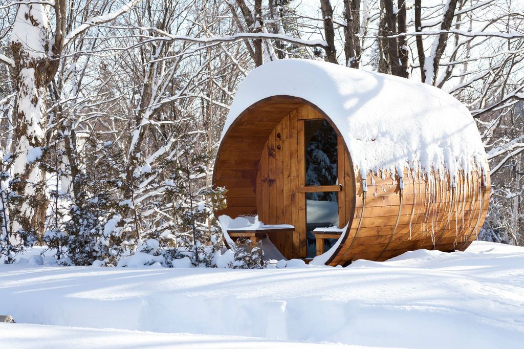 feet Outdoor Barrel Sauna,RED CEDAR, Sauna baril, IN STOCK