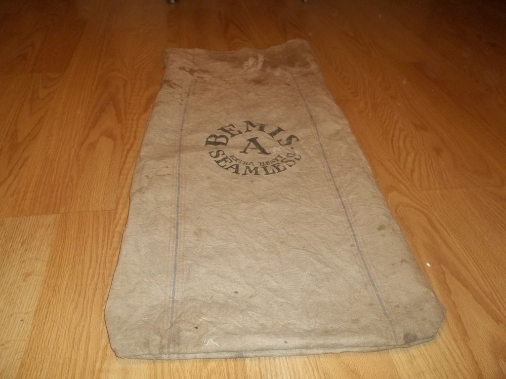 Vintage Bemis A Extra Heavy Seamless Feed Seed Sack good for decor