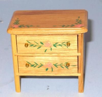 OAK NIGHT STAND DOLLHOUSE FURNITURE MINIATURES