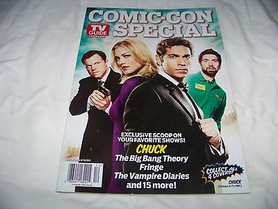 Chuck TV Guide Magazine SDCC 2011 Zac Levi Adam Baldwin Yvonne