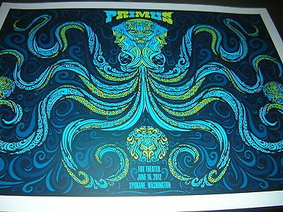 Todd Slater Primus Spokane, Washington Fox Theatre VARIANT poster