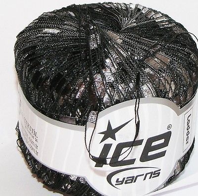 for knitting Ladder type 50gr ball Black white gray mix yarns 22522