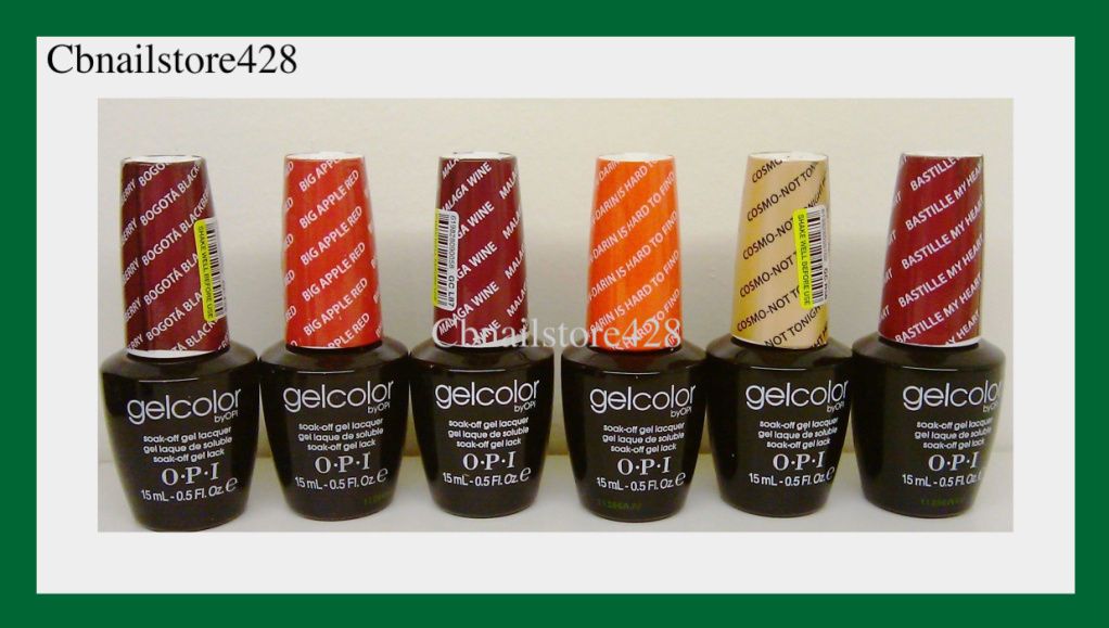 OPI   Gelcolor Soak off Kit   Set of 6 BOTTLES   SPRING SALE