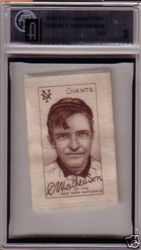 1910 S74 CHRISTY MATHEWSON White Silks (GAI 3) HOF