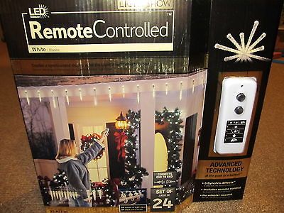 Remote Controlled Light Show White XMAS Icicle Lights Shooting Star