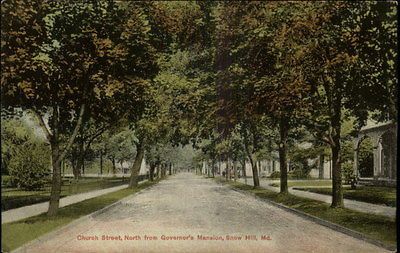 SNOW HILL MD Church Street c1910 Postcard