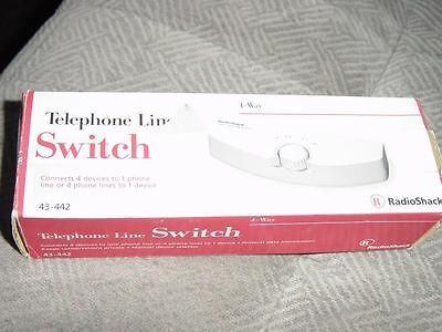 RADIO SHACK TELEPHONE 4 WAY LINE SWITCH cat 43 442