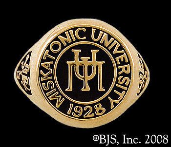 Lovecraft Cthulhu Miskatonic University 14k Gold Class Ring IN STOCK