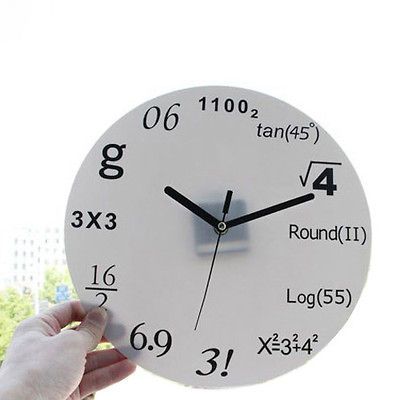 Quiz Geek Math Mathematical Wall Clock Great Design Decor Living Room