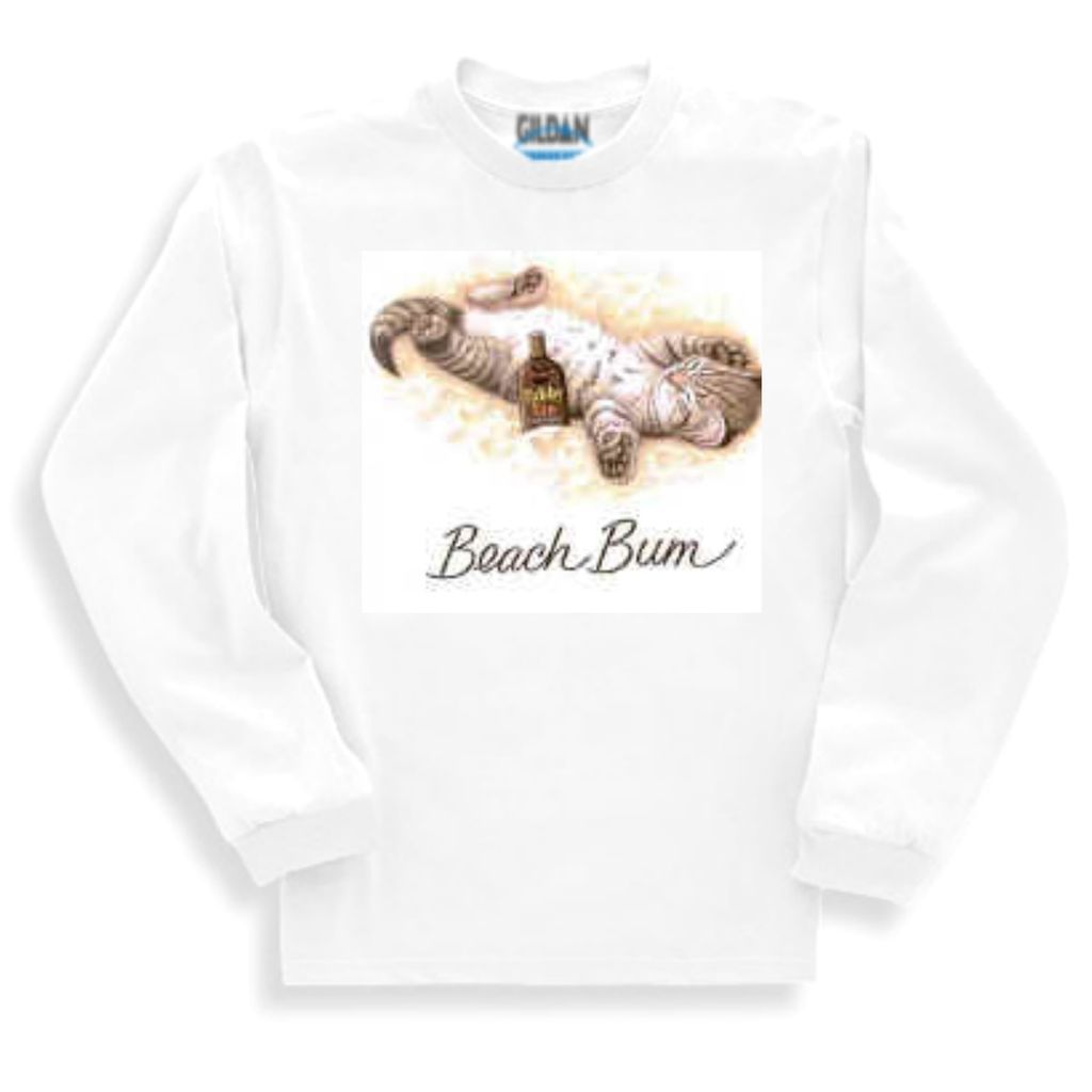 SWEATSHIRT sweat shirt beach bum cat