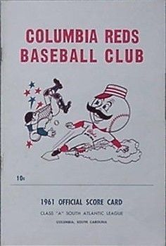 1961 COLUMBIA REDS PROGRAM (A SOUTH ATLANTIC LEAGUE CINCINNATI REDS