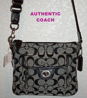 New COACH $148 SIGNATURE POCKET SWINGPACK CROSSBODY PURSE HANDBAG