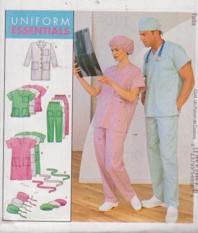 New PATTERN men women SCRUBs Top Pants Hat Dress Lab Coat XL XX m6107