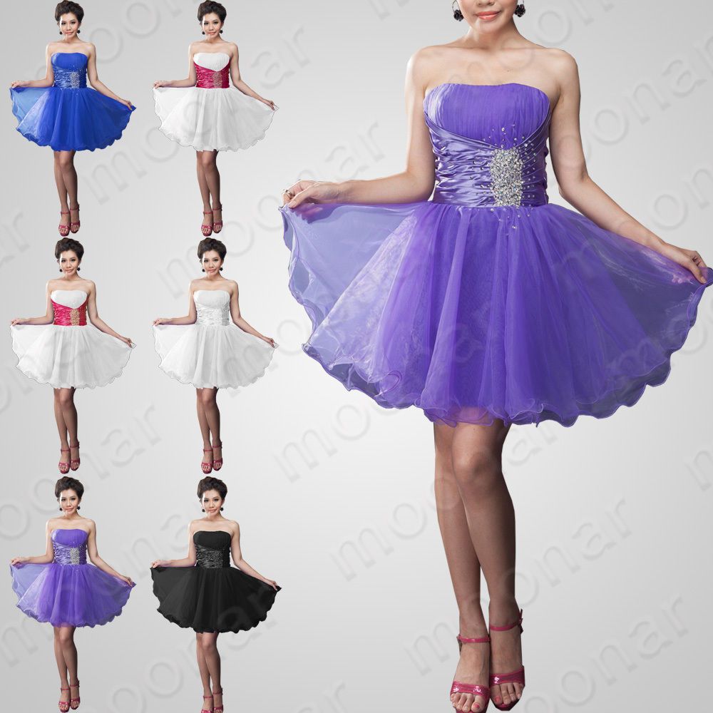 Bridesmaid Cocktail Prom Gowns Evening Ball Party Mini Short Dress