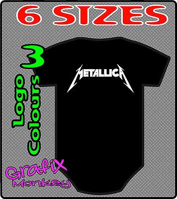 Metallica Baby grow baby vest Black vest or coloured vest.