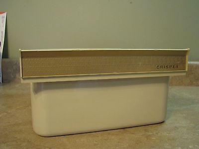 Porcelain Over Metal VTG REFRIGERATOR CRISPER DRAWER Bin IVORY Retro