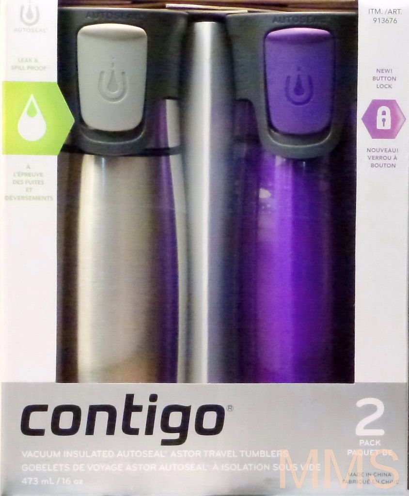 NEW CONTIGO AUTOSEAL Stainless Steel Travel Mugs Vacuum Insulated