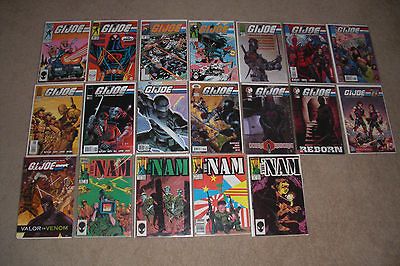 Marvel Gi Joe comics #51, 100,103,111, Image GI Joe, The Nam comic lot