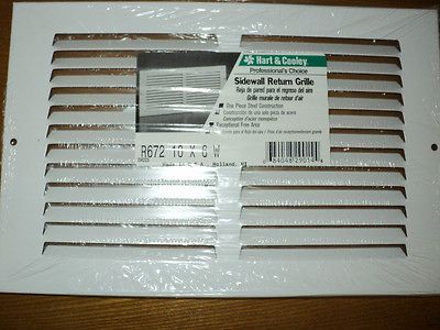 VENT Return Air Grille HART & COOLEY SIDEWALL 10 x 6 R672 NEW USA