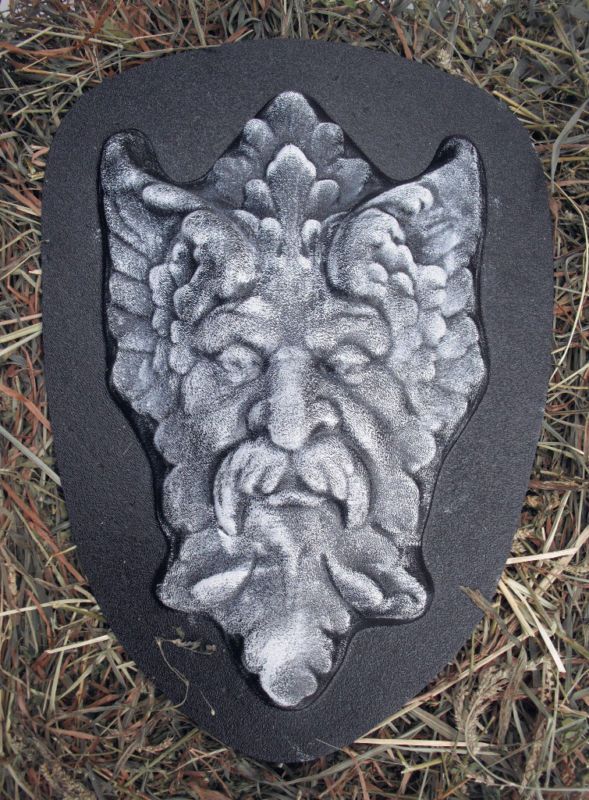 plaster concrete cement horn greenman plastic mold