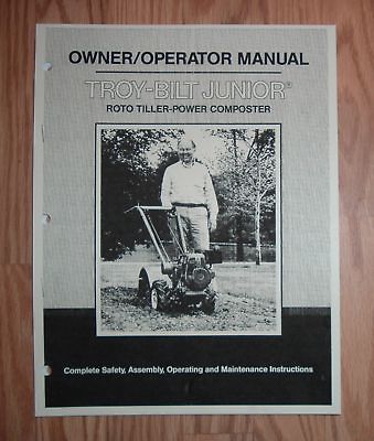 TROY BILT 1989 1990 JUNIOR TILLER OPERATORS MANUAL