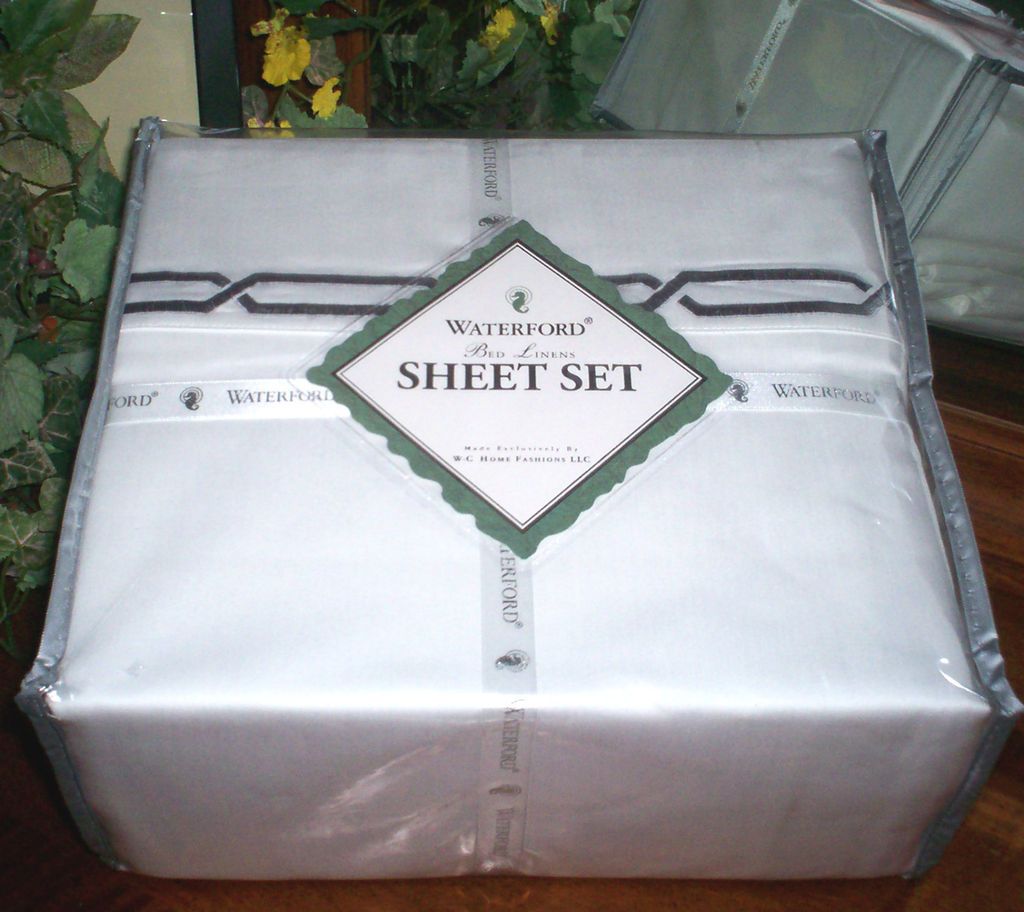 338 Waterford Sedgwick Luxurious Sheet Set 330T Dp Pkts Kg Qn White