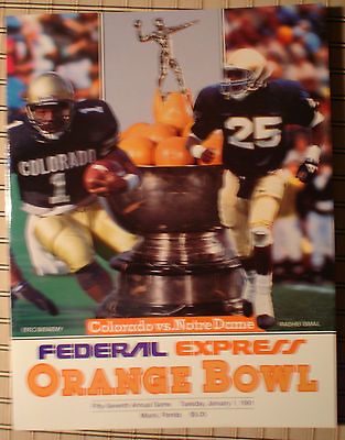 Bowl College Football Program Notre Dame Irish vs Colorado Buffaloes