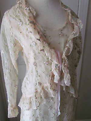 WESTERN MARRIKA NAKK COWGIRLS WEDDING Dress & Jacket 4 12 Sheer