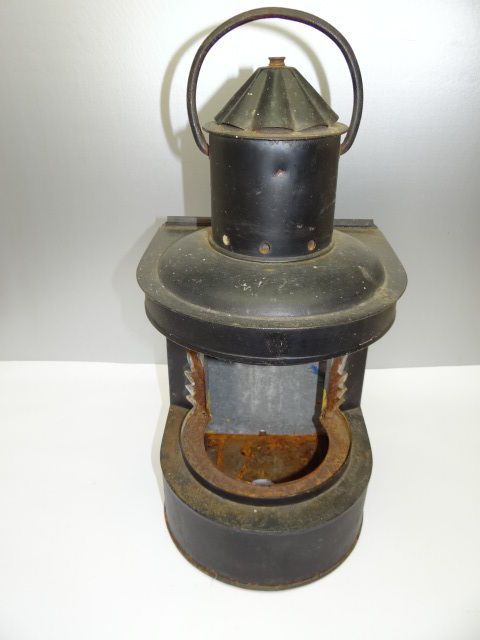 Antique Old Large Unmarked Nautical Maritime Boat Ships Lamp Lantern