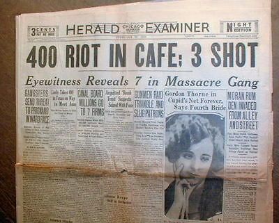 BEST orignl 1929 Chicago newspaper ST VALENTINES DAY MASSACRE