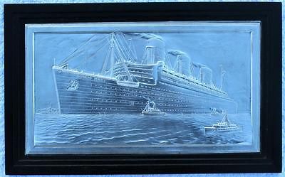 CUNARD WHITE STAR LINE RMS QUEEN MARY PRE WAR SILVER BRONZE WALL