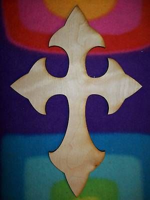 UNFINISHED WOOD CROSS CROSSES SPEAR END 7 x11