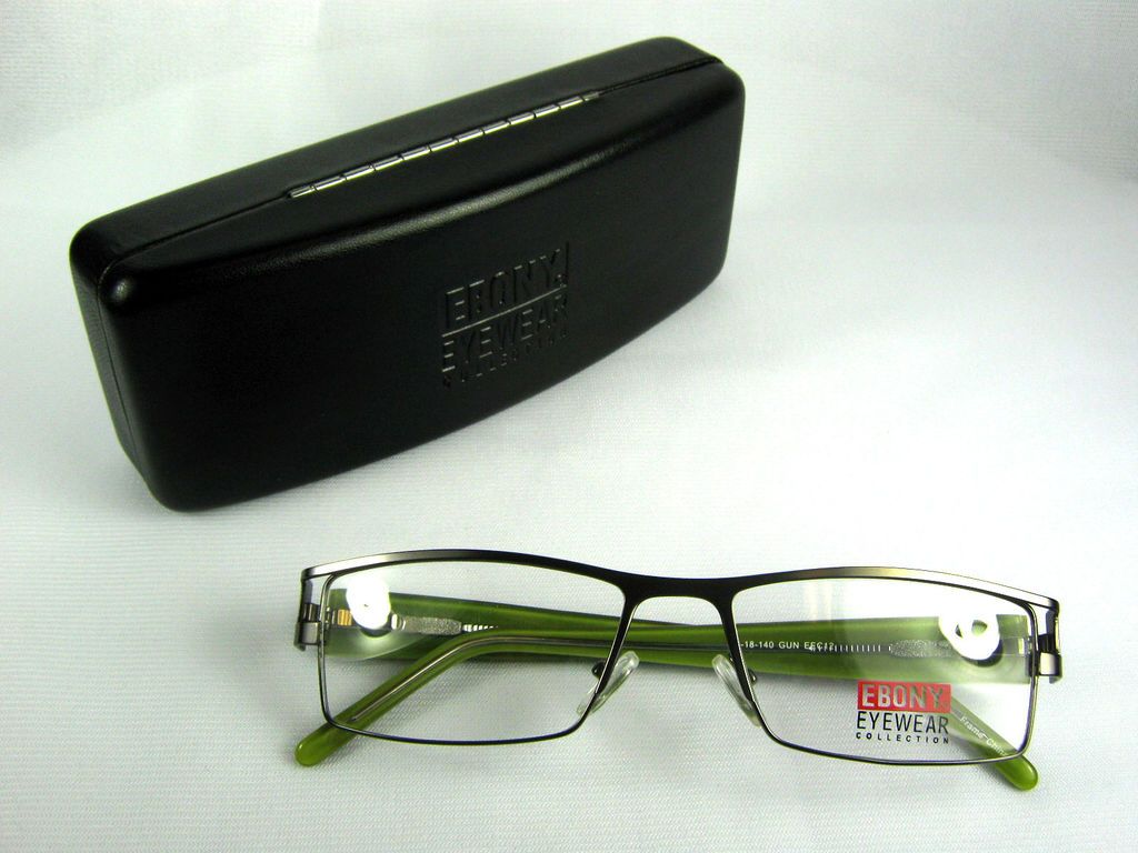 Ebony EEC12 Gunmetal Eyeglasses Mens Frames Authentic NEW
